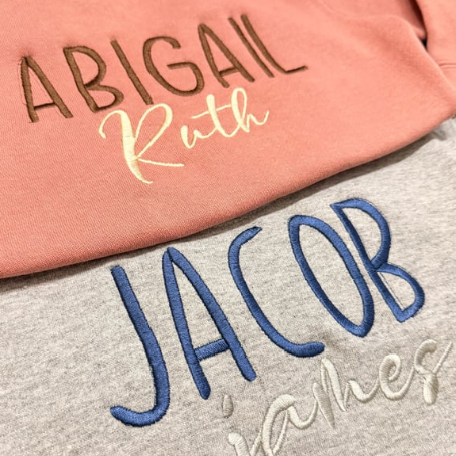 Custom Name Embroidered Sweatshirt | Personalized Gift | Made in Canada