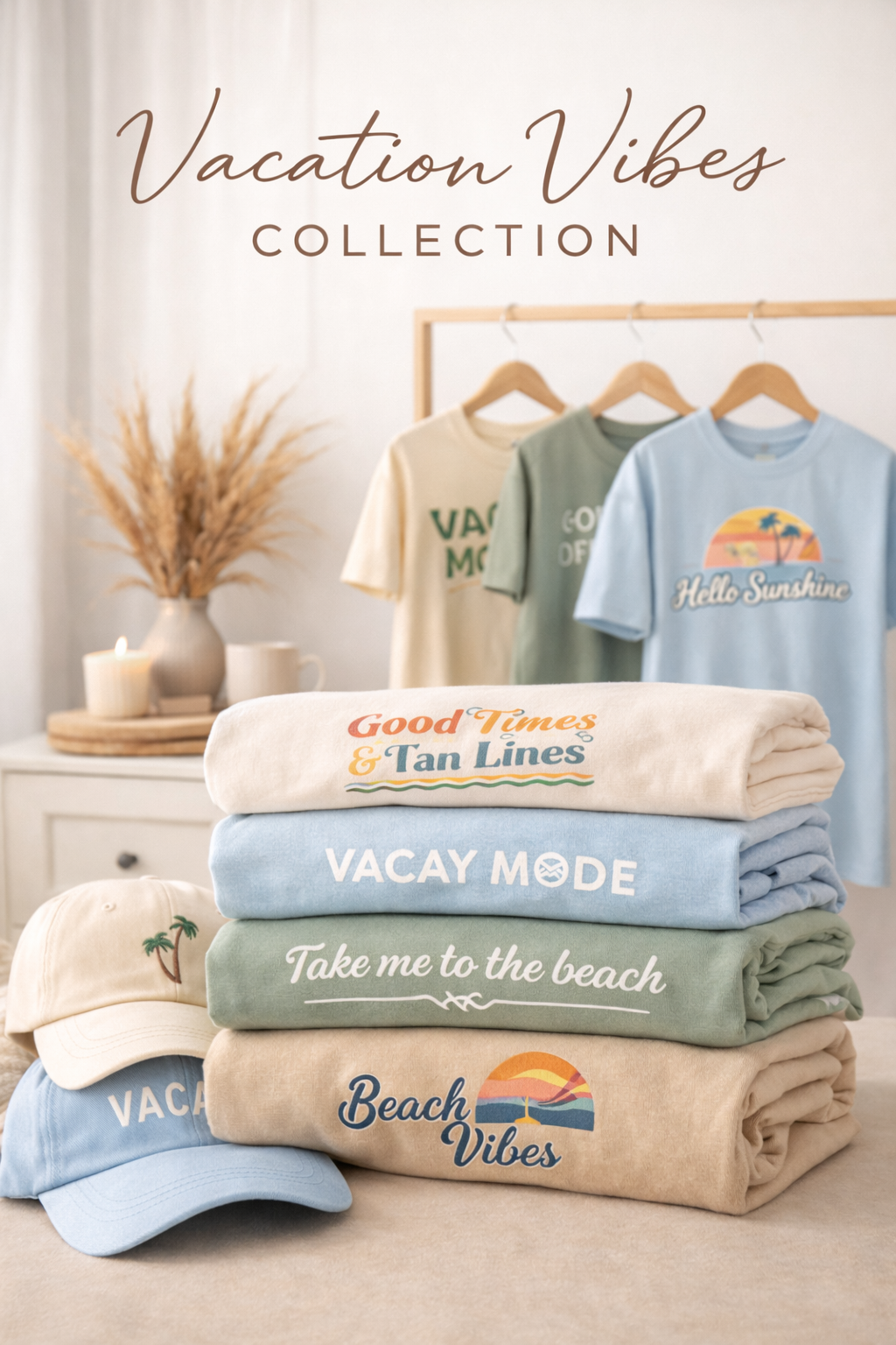 Vacation vibes shirt collection