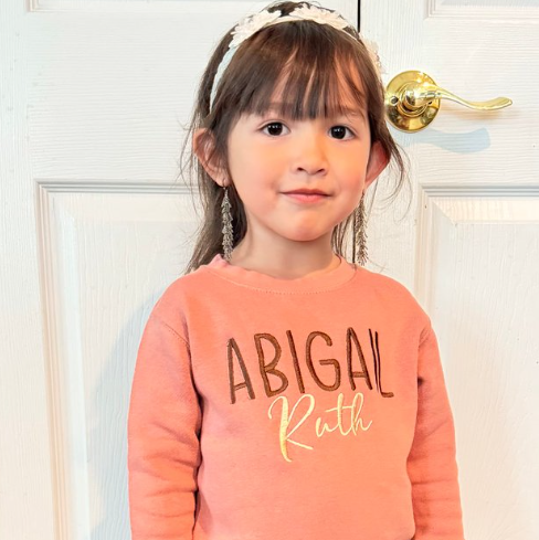 Custom Name Embroidered Sweatshirt | Personalized Gift | Made in Canada